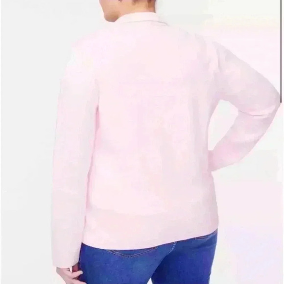 J. Crew Schoolboy Soft Pink Sweater Blazer Size Petite Small - Picture 2 of 10